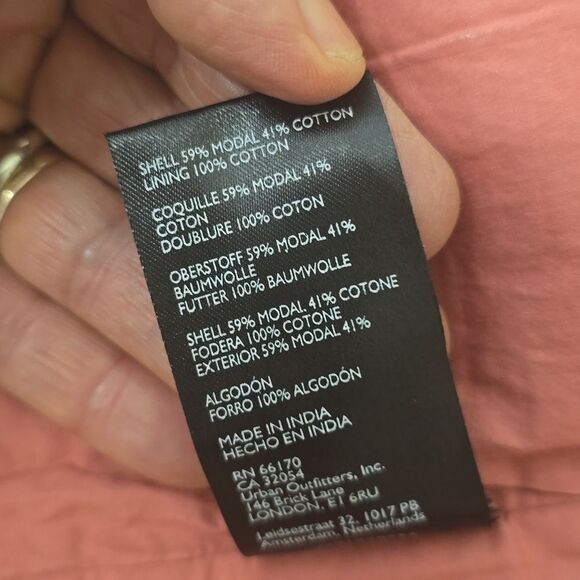 Anthropologie Halter Women's Coral and Black Patterned Top 16 - Picture 7 of 7